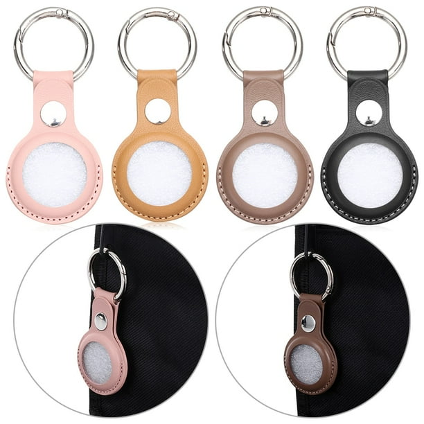 Airtag Leather Case,airtags Holder Anti Lost Case 2 Pcs Airtags Protective Cover Bluetooth Tracker Case Protective Skin Cover for Airtags Finder